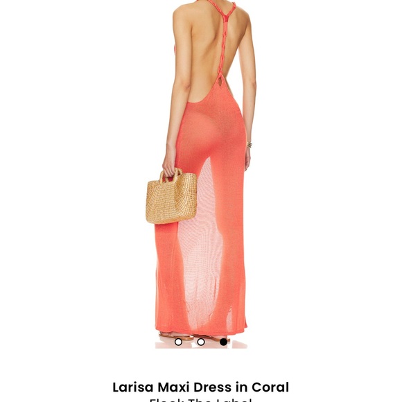 Larisa Maxi Dress in Coral - Flook the label - Picture 3 of 6